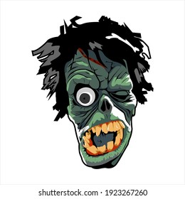 Head Zombie Monster Design Scary