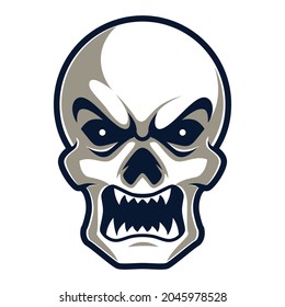 head zombie scary angry , mascot esports logo vector illustration