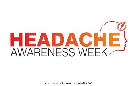 Headache awareness week logo. Vector illustration. Headache Concept.