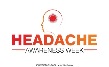 Headache awareness week logo. Vector illustration. Headache Concept.