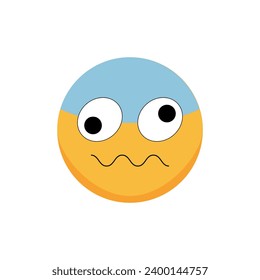Headache. Cartoon emoji. Flat vector illustration.