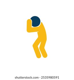 Icono del Vector del Clipart del dolor de cabeza