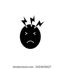 headache concept line icon. Simple element illustration. headache concept outline symbol design.