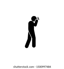 Headache, cramp icon. Element of amyotrophic lateral sclerosis icon