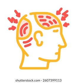 headache diagnosis neurologist color icon vector. headache diagnosis neurologist sign. isolated symbol illustration