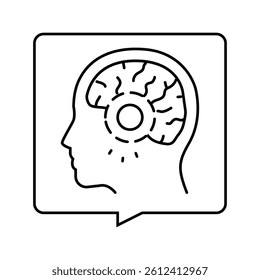 headache diagnosis neurologist line icon vector. headache diagnosis neurologist sign. isolated contour symbol black illustration
