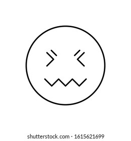 Headache, emotions icon. Simple line, outline vector expression of mood icons for ui and ux, website or mobile application