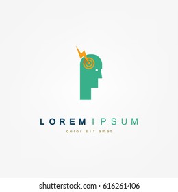 Headache flat icon. Vector illustration