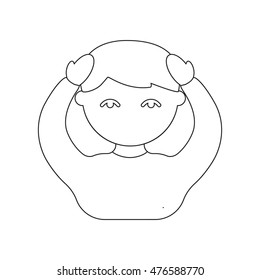 Headache icon cartoon. Single sick icon from the big ill, disease set.
