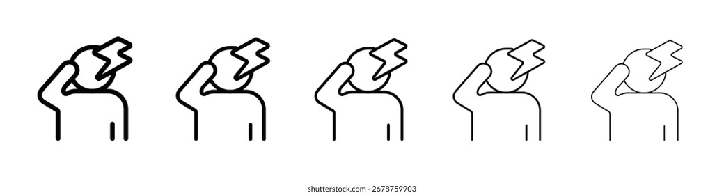 Diseño de ícono de dolor de cabeza, logotipo, App, interfaz de usuario. Ilustración vectorial, EPS