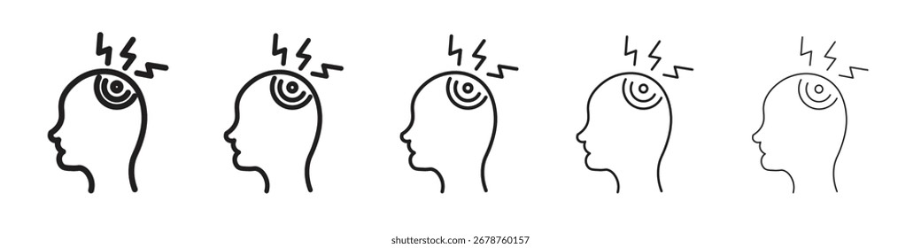 Headache icon design, logo, app, UI. Vector illustration, EPS