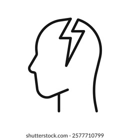 Headache icon icon Flat simple outline