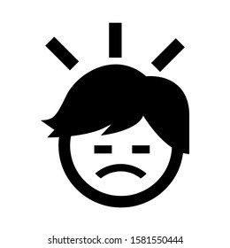 headache icon isolated sign symbol vector illustration - high quality black style vector icons
