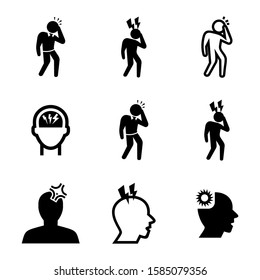 headache icon isolated sign symbol vector illustration - Collection of high quality black style vector icons
