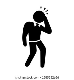 headache icon isolated sign symbol vector illustration - high quality black style vector icons
