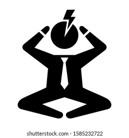headache icon isolated sign symbol vector illustration - high quality black style vector icons
