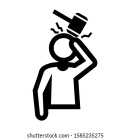 headache icon isolated sign symbol vector illustration - high quality black style vector icons

