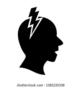 headache icon isolated sign symbol vector illustration - high quality black style vector icons
