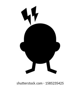 headache icon isolated sign symbol vector illustration - high quality black style vector icons
