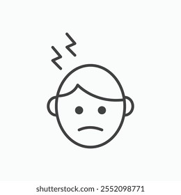 Headache icon. line style vector icon.