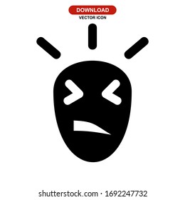 headache icon or logo isolated sign symbol vector illustration - high quality black style vector icons
