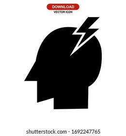 headache icon or logo isolated sign symbol vector illustration - high quality black style vector icons

