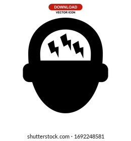 headache icon or logo isolated sign symbol vector illustration - high quality black style vector icons
