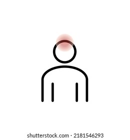 Headache icon. Migraine stress headache concept.
