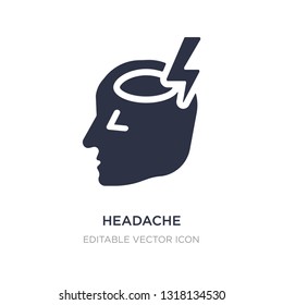 headache icon on white background. Simple element illustration from Smileys concept. headache icon symbol design.