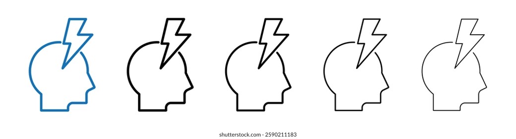 Headache icon Outline vector logo for web ui