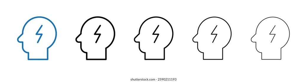 Headache icon icon Outline vector logo for web ui