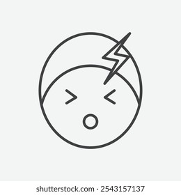 Headache icon set. vector illustration.