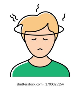 Headache icon. Sickness vector graphics.