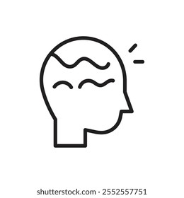 Headache icon icon Simple thin outline