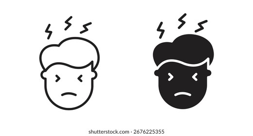 Headache icon symbol for your web designs. Icon logo, app, UI.