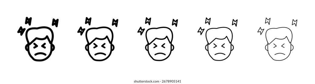 Headache icon icon Vector Art Illustration