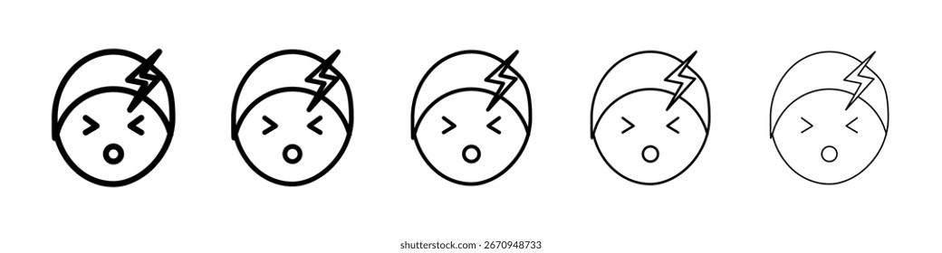 Icono de dolor de cabeza colección de Vector. EPS 10