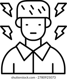 Headache Icon Vector Element line icon design vector icons