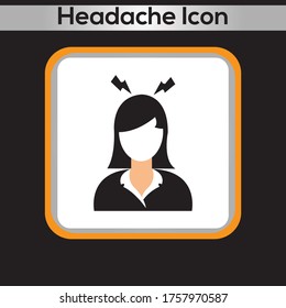 Headache Icon. vector graphics designs