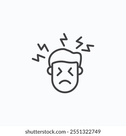 Headache icon vector illustration. EPS10