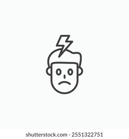 Headache icon vector illustration. EPS10