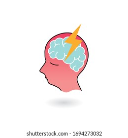 
Headache icon. Vector illustration on white background