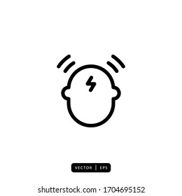 Vector de icono de cefalea - Signo o símbolo