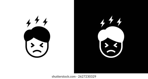 Headache icon icon vector, solid logo illustration, pictogram