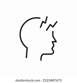 headache ill icon sign vector