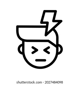 ilustración de icono de línea de cabeza vectorial