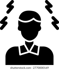 Headache Line Icon Vector Design
