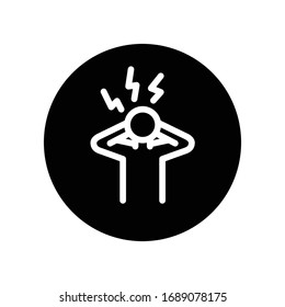 headache line icon, vector illustration