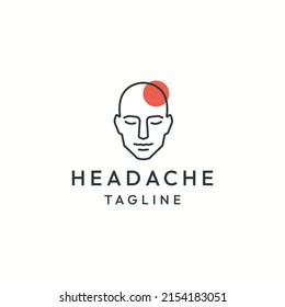 Design-Vorlage für Kopfschmerz-Logo