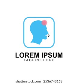 Headache logo icon design template vector